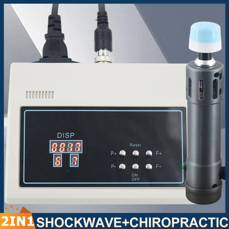 2 IN 1 Shockwave Therapy Machine For Erectile Dysfunction ED Treatment Pain Relief New Shock Wave Chiropractic Massage Tool