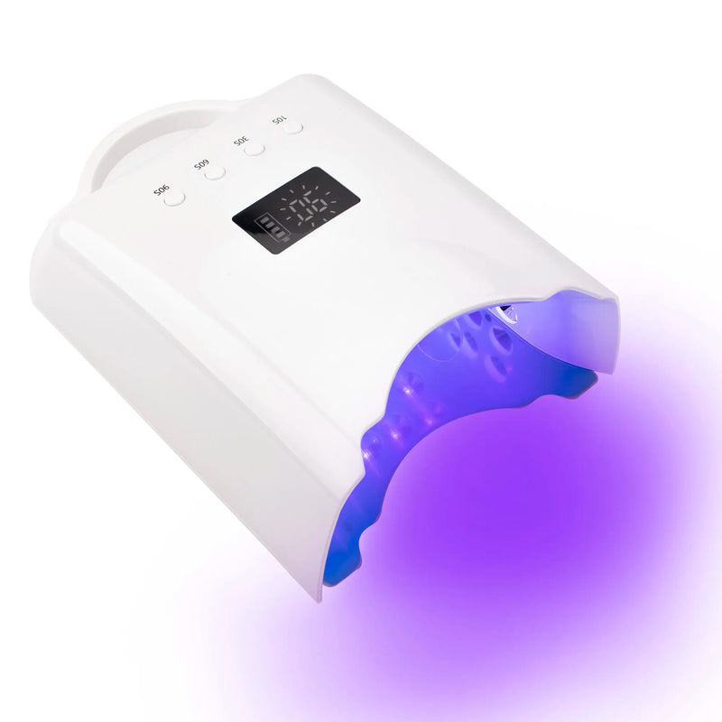 2023 새로운 그라디언트 컬러 네일 건조기 78W 충전식 최고의 프로 LED 네일 UV 건조기 램프 무선 UV Led 네일 램프