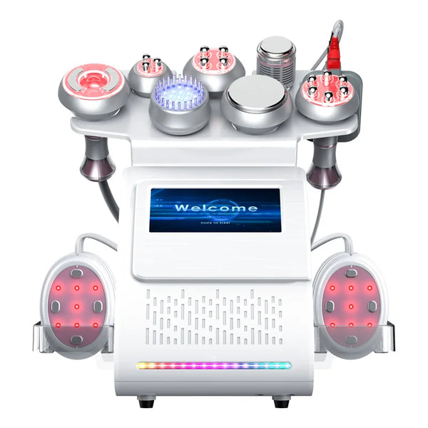 Najnowsza ultradźwiękowa kawitacja próżniowa 9 w 1 80k RF+EMS Laserowa stymulacja mięśni odchudzających