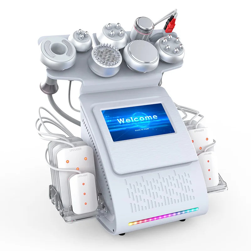 Новейшая ультразвуковая кавитационная вакуумная радиочастотная лазерная машина для похудения 9 в 1 80k, подходящая машина для скульптурирования тела