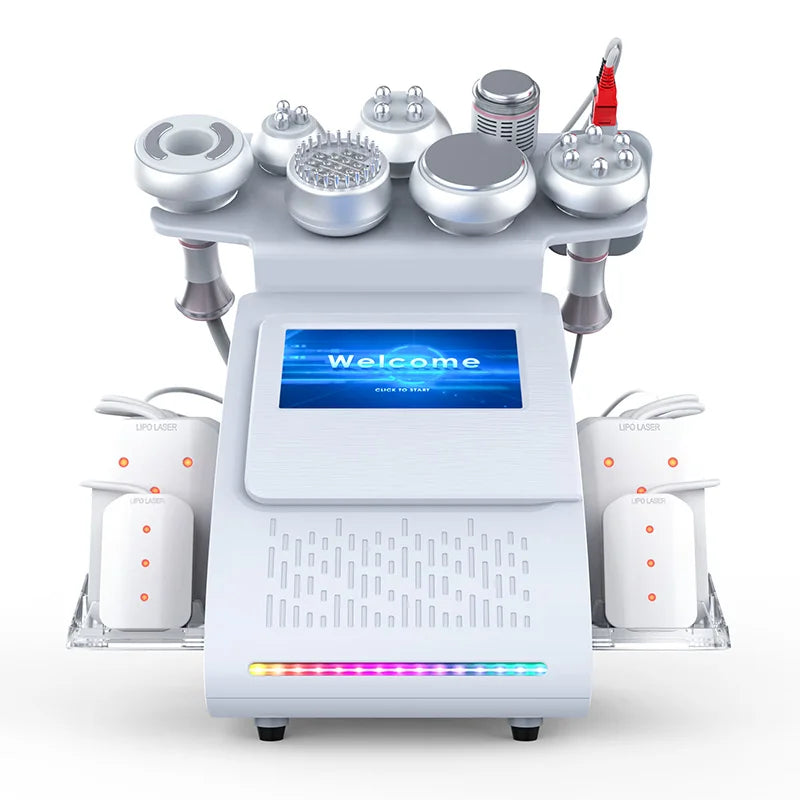 Новейшая ультразвуковая кавитационная вакуумная радиочастотная лазерная машина для похудения 9 в 1 80k, подходящая машина для скульптурирования тела