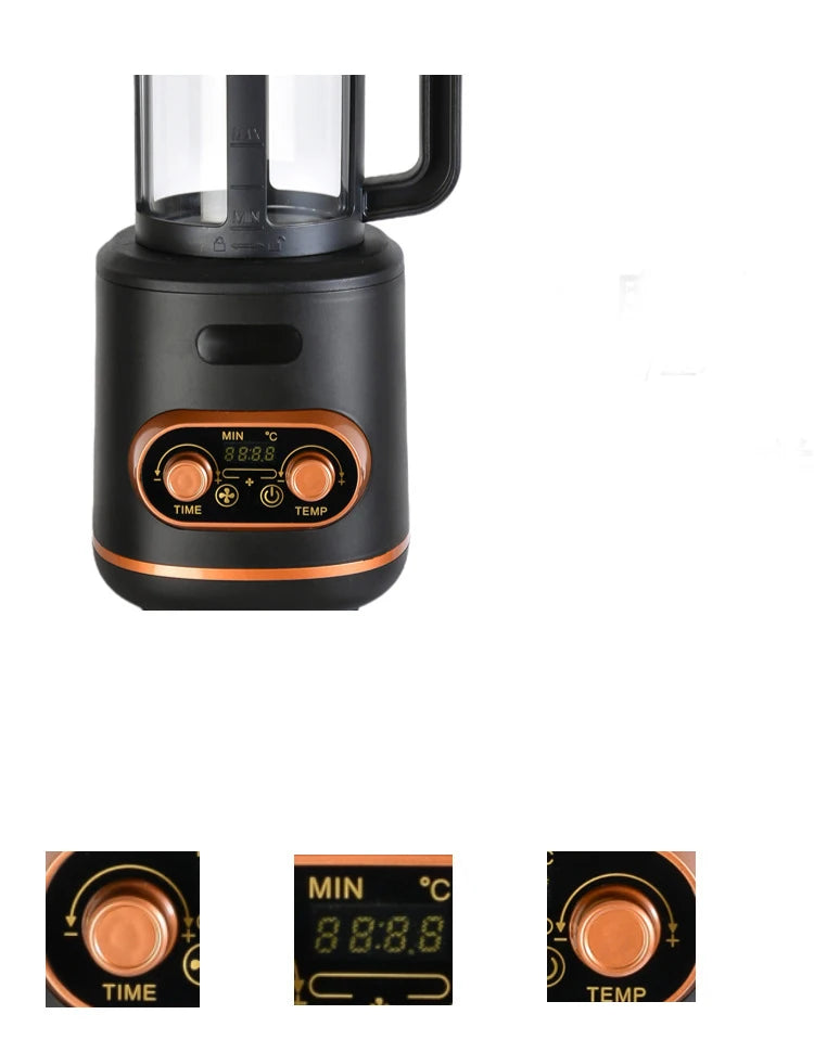 220/110 В электрическая мини-бытовая воздушная кофемашина для обжарки кофе, домашняя жаровня для кофейных зерен с контролем температуры, машина для обжарки кофе
