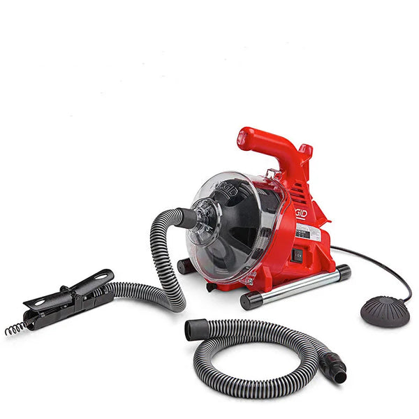 220V Electric Sewer Pipe Dredging Machine Toilet Kitchen 19-28MM Pipe Cleaning Machine Pipe Dredger Drain Cleaner 120W NEW