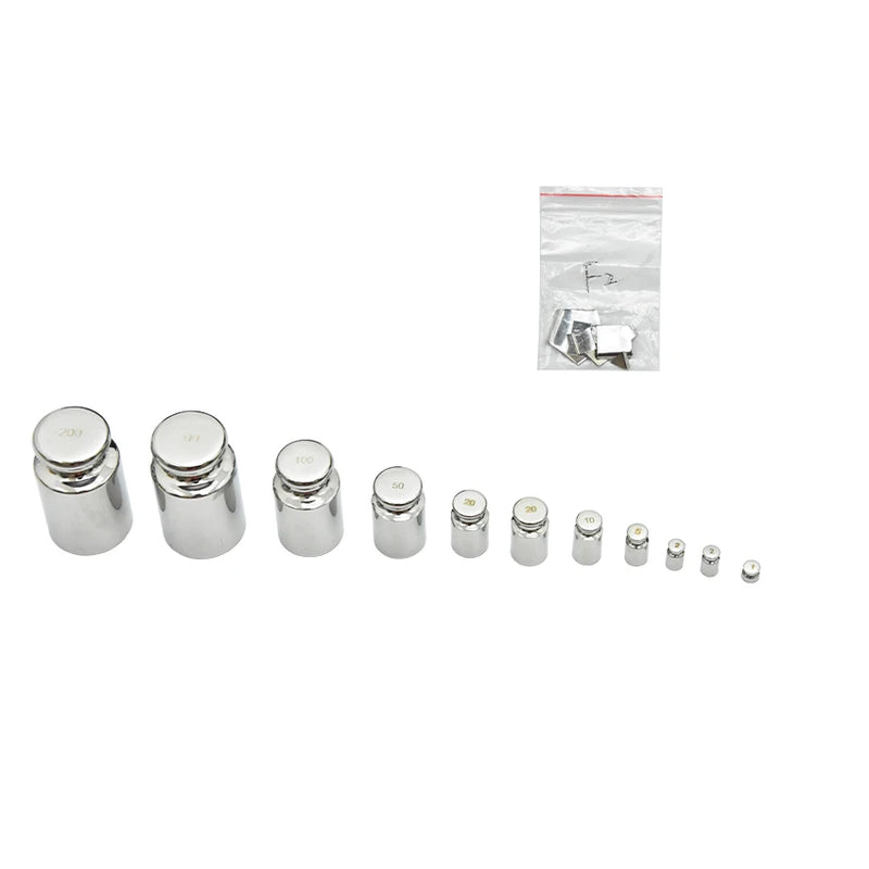23pcs 1mg-200g Stainless Steel Digital Scale Calibration Lab Weights Kit Set Laboratory High precision Gram Scale M1/F2/F1 Grade