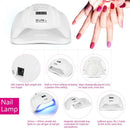 54W 태양 x UV LED 네일 램프 건조기 매니큐어 기계 36 LED 네일 건조기 램프 네일 젤 폴란드어 건조 경화 스마트 센서