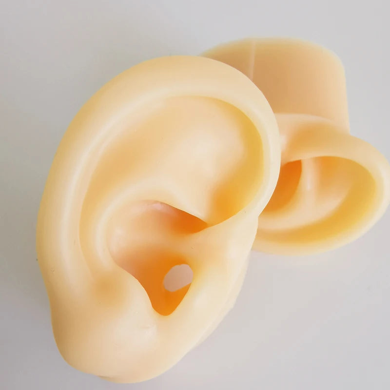 ASMR 睡眠補助ソフトシリコン耳モデル放送耳小道具 2 個