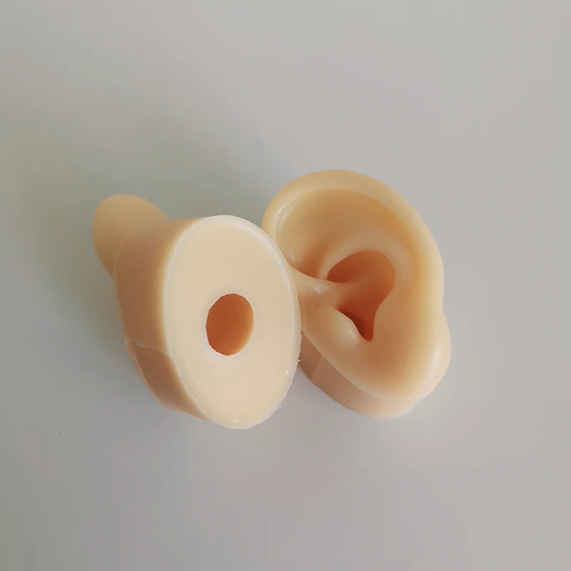 2pcs ASMR sleep aid soft silicone ear model broadcast ear props