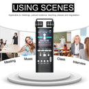 Grabadora de 32GB de conferencia de Metal definiciones digitales HiFi grabación reducción de ruido 1536Kbps línea en grabación de sonido tarjeta TF micrófono Dual