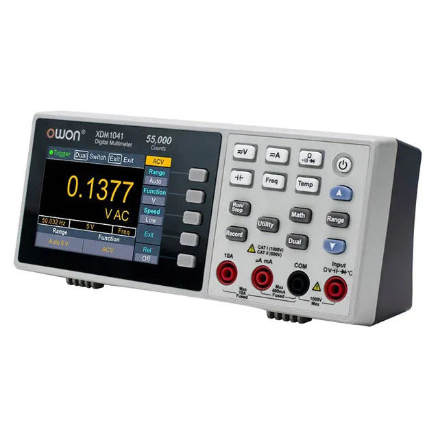 Owon XDM1041 Multimetro digitale USB/RS232 55000 conteggi Multimetro da tavolo universale ad alta precisione con schermo LCD da 3,5 pollici