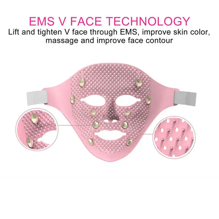 Masque Lifting Visage En V Réutilisable - Modelage Menton Et Mâchoire - Soie Glacée Confortable