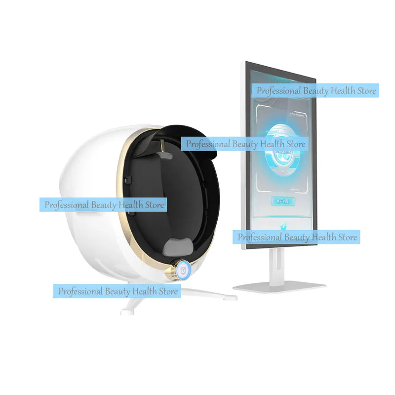 Mesin Monitor Penganalisis Wajah Perawatan Kulit 3D Cermin Ajaib Pengujian Portabel Detektor Bahasa Inggris Analisis Uji Kamera Wajah Terbaru