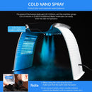 4 в 1 LED Photon Machine Salon 8 світлодіодних кольорів Маска Cold Nano Spray Зволожуючий гарячий компрес Ультрафіолетове світло поглинає Ca+ Омолодження шкіри