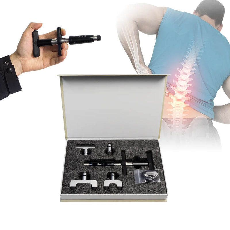 400N Hitam Portabel Manual Aktivator Chiropractic Alat Penyesuaian Pistol Impuls Chiropractic Quiropraxia Instrumentos