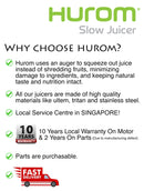 Hurom Slow Juicer HU19SGM Multifuncional Fruit and Vegetable Slow Juicer (Dourado e Vermelho)