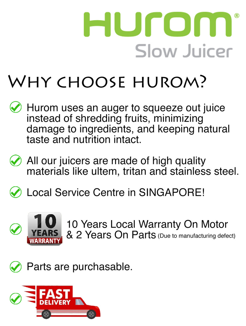 Hurom Slow Juicer HU19SGM Multifunctional Fruit and Vegetable Slow Juicer (Gold and Red)
