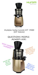 Hurom Slow Juicer HU19SGM Multifuncional Fruit and Vegetable Slow Juicer (Dourado e Vermelho)