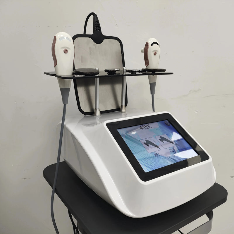 448khz Cet Ret Tecar 치료 장비 투열 요법 바디 쉐이핑 슬리밍 지방 감소 마사지 체중 감소 기계