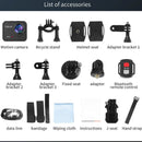 4K 30fps Wifi Actionkamera Ultra HD Fjärrkontroll Minikamera Vattentät cykel Motorcykelhjälm Sportvideokamera för bilcykel