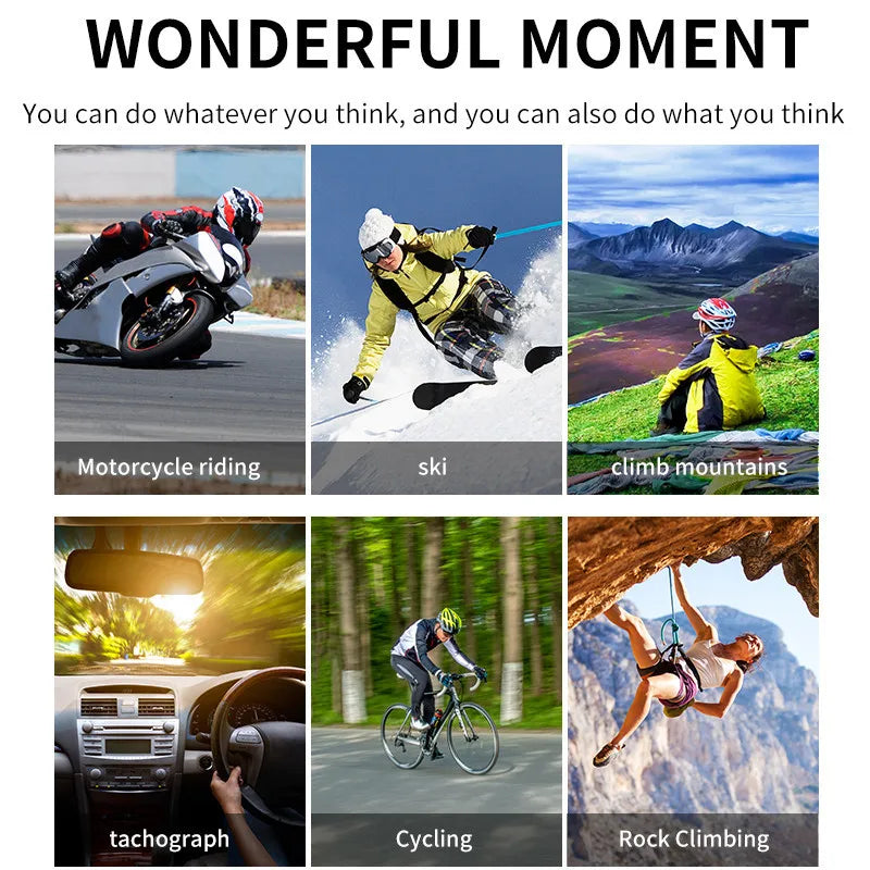 4K 30fps Wifi Eylem Kamera Ultra HD Uzaktan Kumanda Mini Kamera Su Geçirmez Bisiklet Motosiklet Kaskı Spor Kamera Araba Bisiklet için