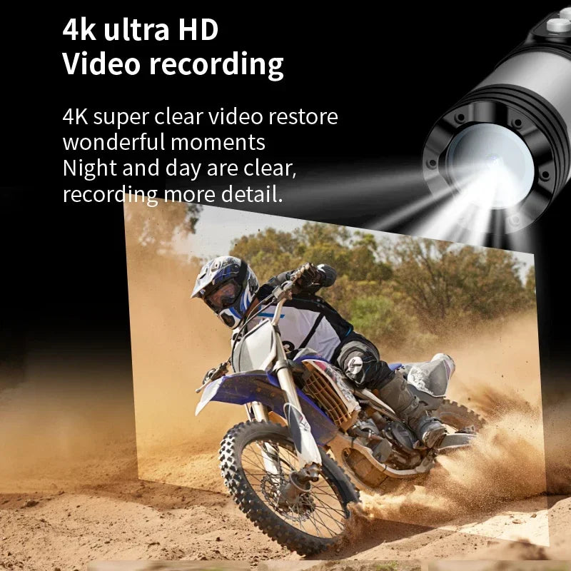 4K عمل كاميرا مقاوم للماء دراجة نارية خوذة كاميرا مكافحة هزة الرياضة DV اللاسلكية واي فاي مسجل فيديو داش كام لسيارة جديدة