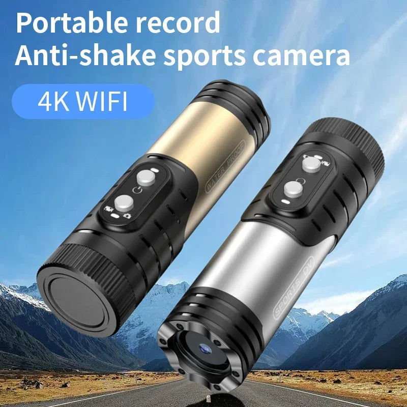 4K عمل كاميرا مقاوم للماء دراجة نارية خوذة كاميرا مكافحة هزة الرياضة DV اللاسلكية واي فاي مسجل فيديو داش كام لسيارة جديدة