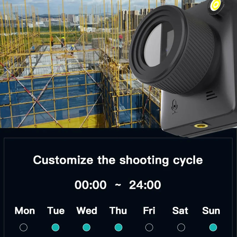 Caméra Time Lapse extérieure 4K enregistreur de caméra Timelapse étanche 32MP avec écran LCD rotatif à 90 ° 2 "autonomie de la batterie de 6 mois