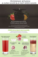 Hurom Slow Juicer HU19SGM Multifuncional Fruit and Vegetable Slow Juicer (Dourado e Vermelho)
