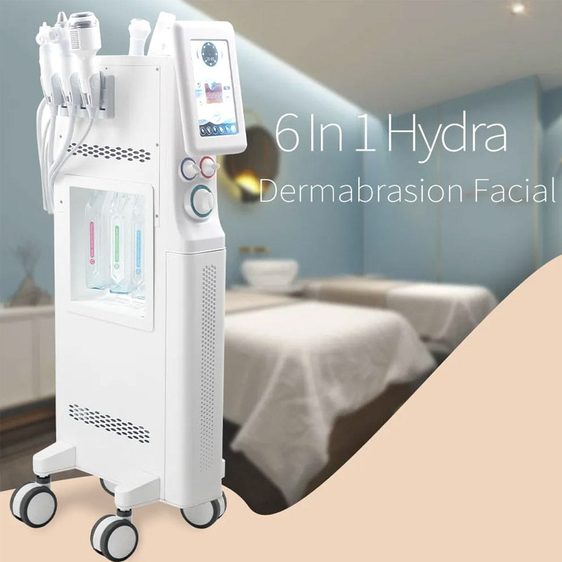 6 in 1 Aqua Hydra Peelin Jet Facial Moisture Facial Skin Care Equipment Oxygen Hydro Microdermabrasion Skin Rejuvenation Machine