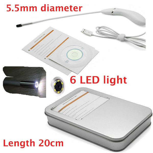 6 LED impermeabile USB fotocamera intraorale USB Ear Nose Camera Medical Otoscopio Endoscopio BoresCope Otoscopio