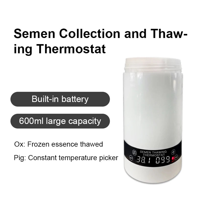 600ML Cattle Frozen Sperm Thawing Cup Boar Artificial Insemination Sperm Collection Thermos Cup Veterinary Sperm Cup NEW