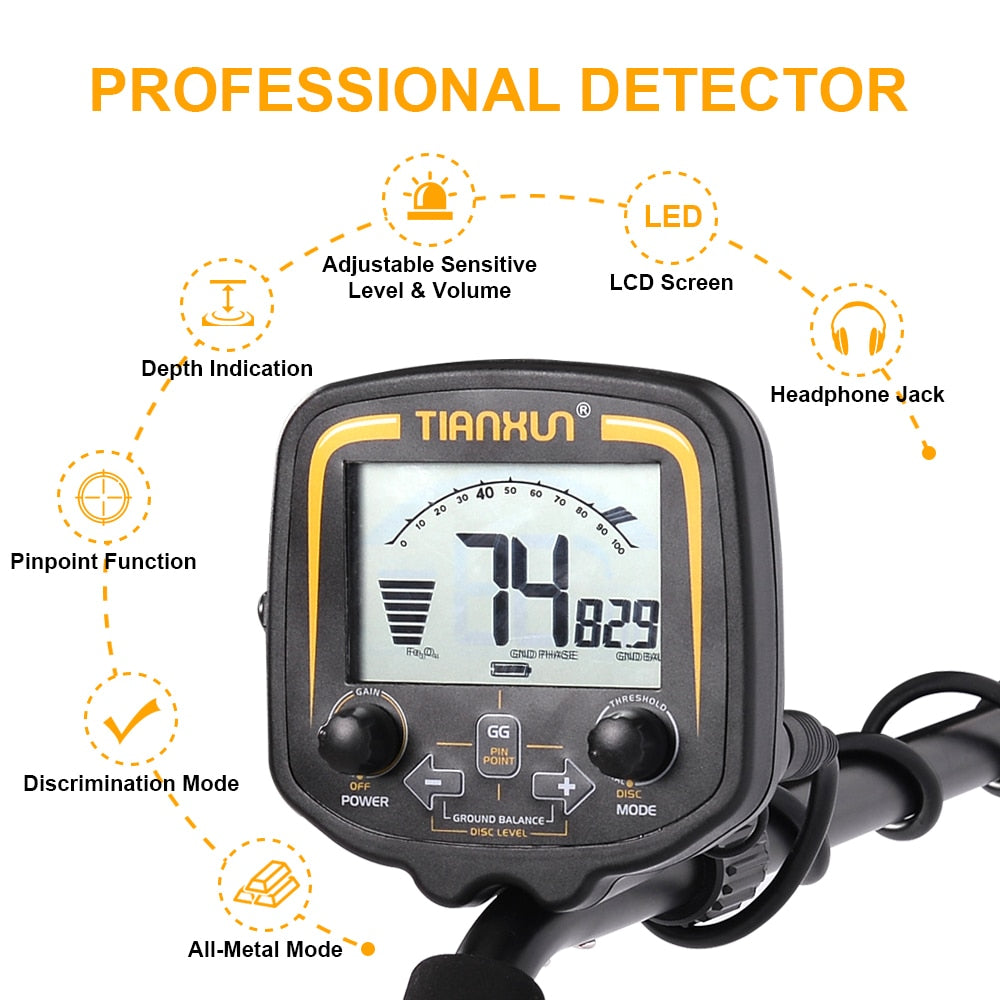Détecteur de métaux TX-850L professionnel EDF profondeur détecteur de métaux  haute sensibilité or détecteur de