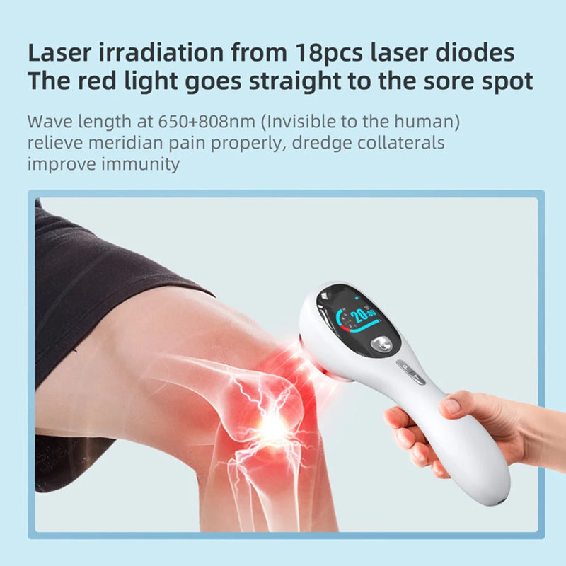 650nm 808nm Laser Red Light Therapy Device Cold Laser Arthritis Physical Therapy Equipment Pain Relief Wound Healing Health Care