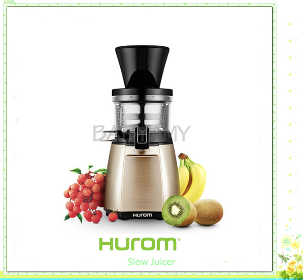 Hurom Slow Juicer HU19SGM Extracteur de jus multifonctionnel pour fruits et légumes (or et rouge)