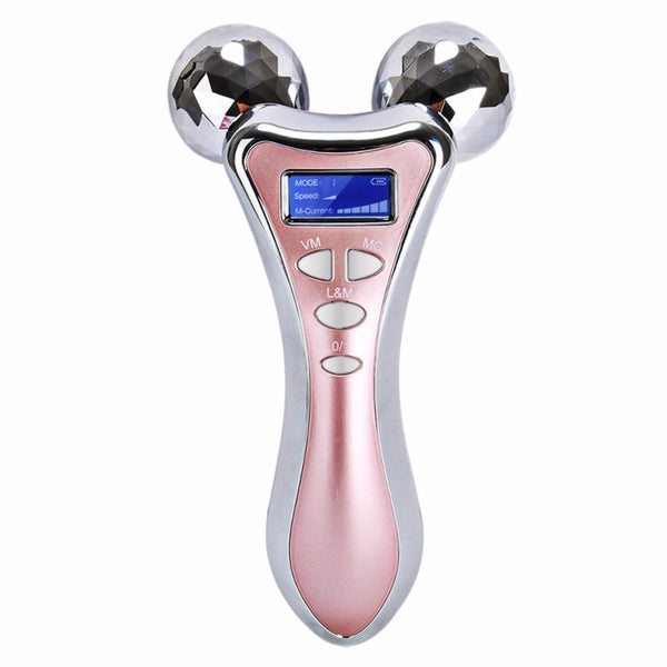 Micro-current Vibration Y Shape 3D Roller Beauty Massager 360 Rotate Full Massage Face Body Skin Lifting Tighten Wrinkle Remover