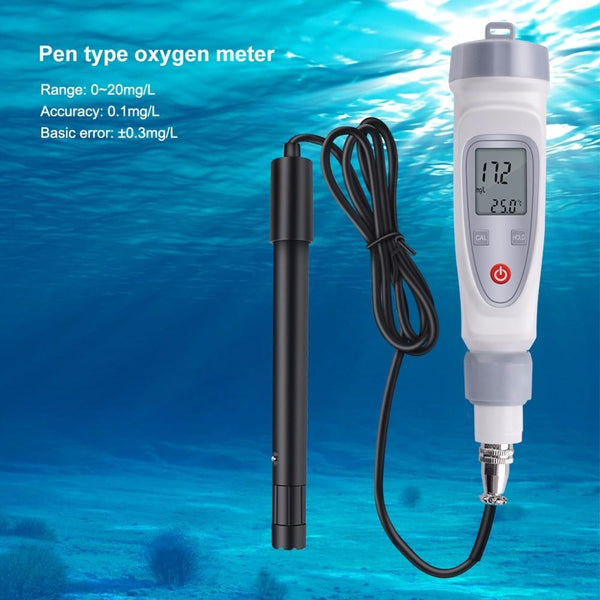 Detector de oxígeno disuelto del probador de la calidad del agua de la pluma del oxígeno disuelto