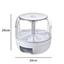 6KG roterbar 360 graders risdispenser förseglad torrkornshinkdispenser Fuktsäker köksmatbehållare förvaringslåda