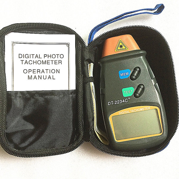 DT-2234C digital motorvarvräknare varvtal digital hastighetsmätare Digital laser fotovarvräknare Beröringsfri varvtalsmätare