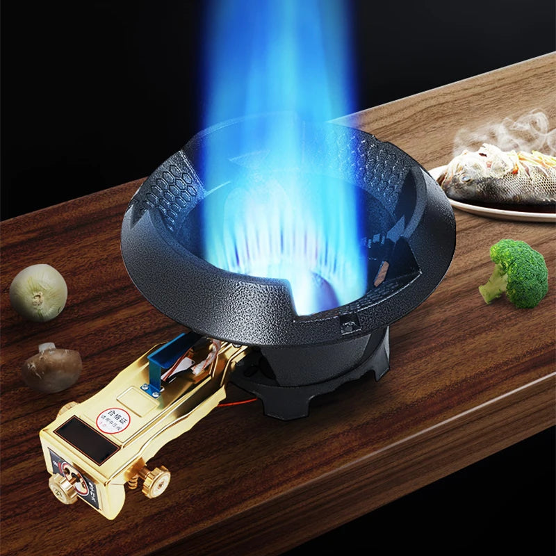 8#/10# commercial high-pressure gas stove single-hole high-pressure liquefied gas stove for hotel restaurants