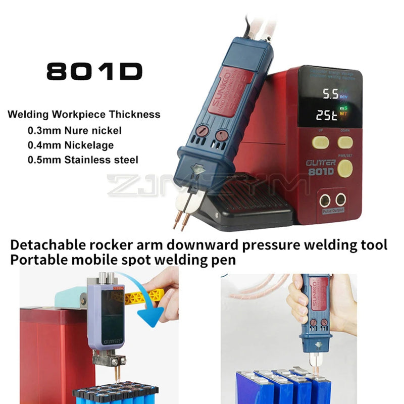 801D 스폿 용접기 가정용 DIY 휴대용 커패시터 에너지 저장 18650 배터리 스폿 용접기 휴대 전화 배터리 수리