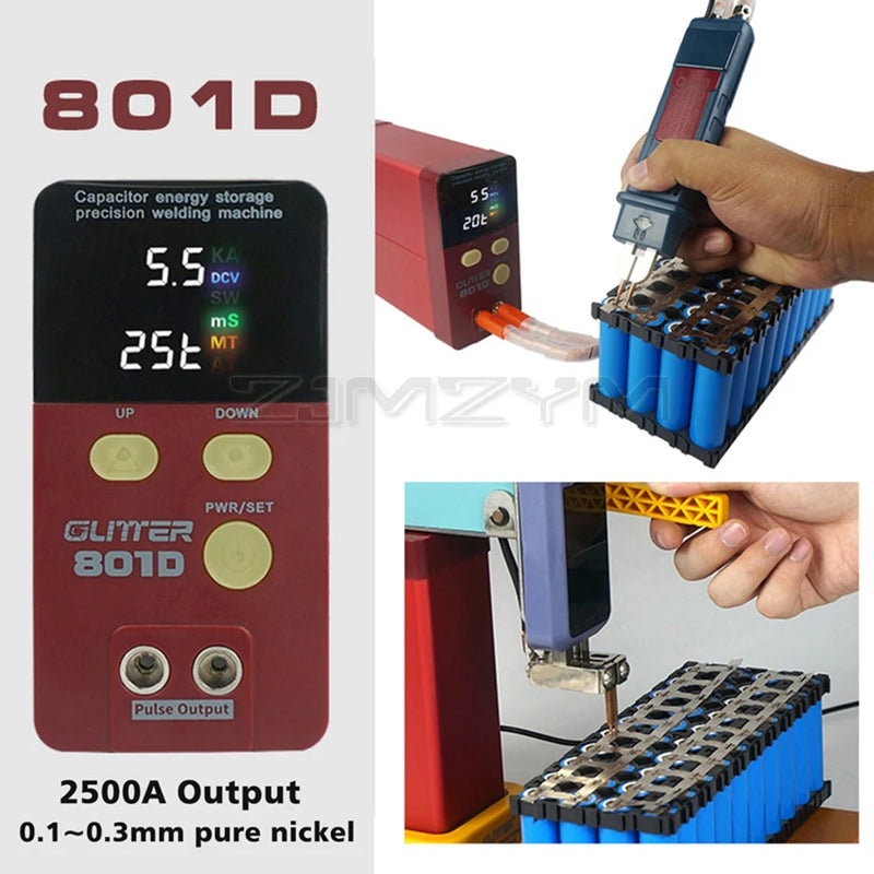 801D Spot Welder Household DIY Handheld Capacitor Energy Storage 18650 Battery Spot Welding Machine Mobile Phone Battery Repair