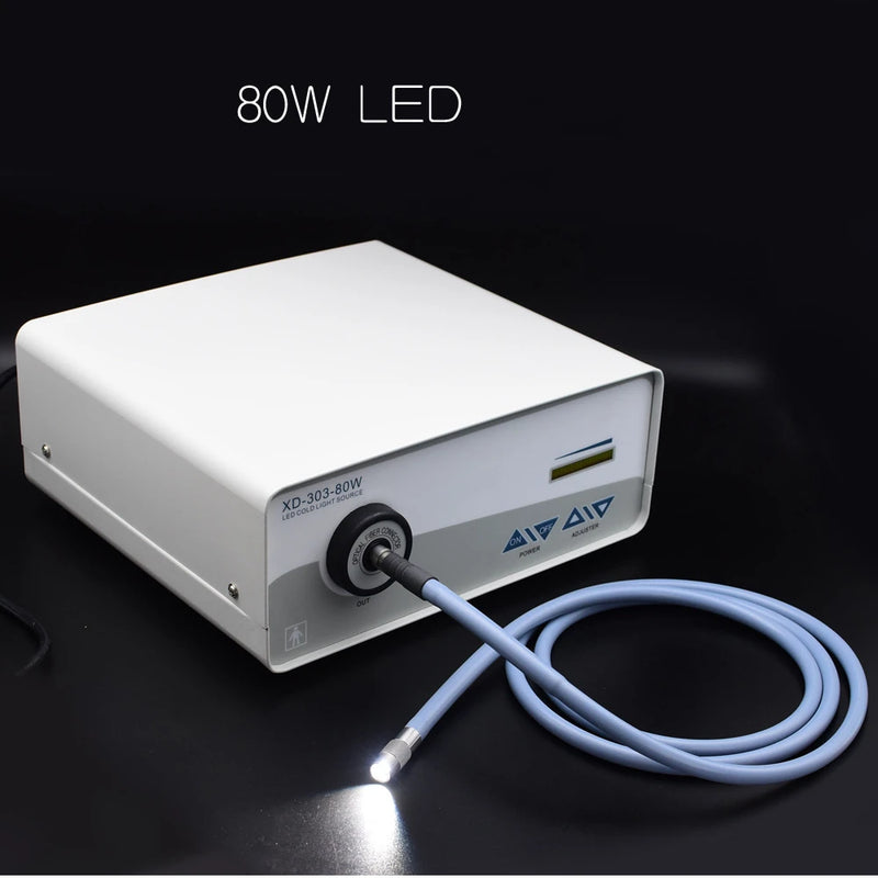 XD-303-80W 80W LED مجهر منظار الألياف البصرية عالي السطوع عالي الطاقة LED مصدر ضوء بارد طبي