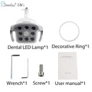 8 st glödlampa oral lampa klinisk led ljuskänslig skugglös för tak Mobil tandläkarstolsenhet