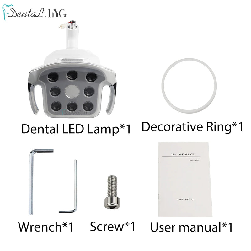 8 pces lâmpada oral clínica conduziu a luz sensível shadowless para a unidade móvel da cadeira dental do teto