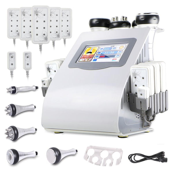 Nueva promoción 6 en 1 máquina de adelgazamiento láser Lipo de radiofrecuencia de vacío de cavitación ultrasónica para spa