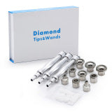 9 Tips + 3 Wands Diamond Dermabrasion Accessory Tips Diamond Wands Cotton Filter Skin Peel Microdermabrasion Facial Care Tool