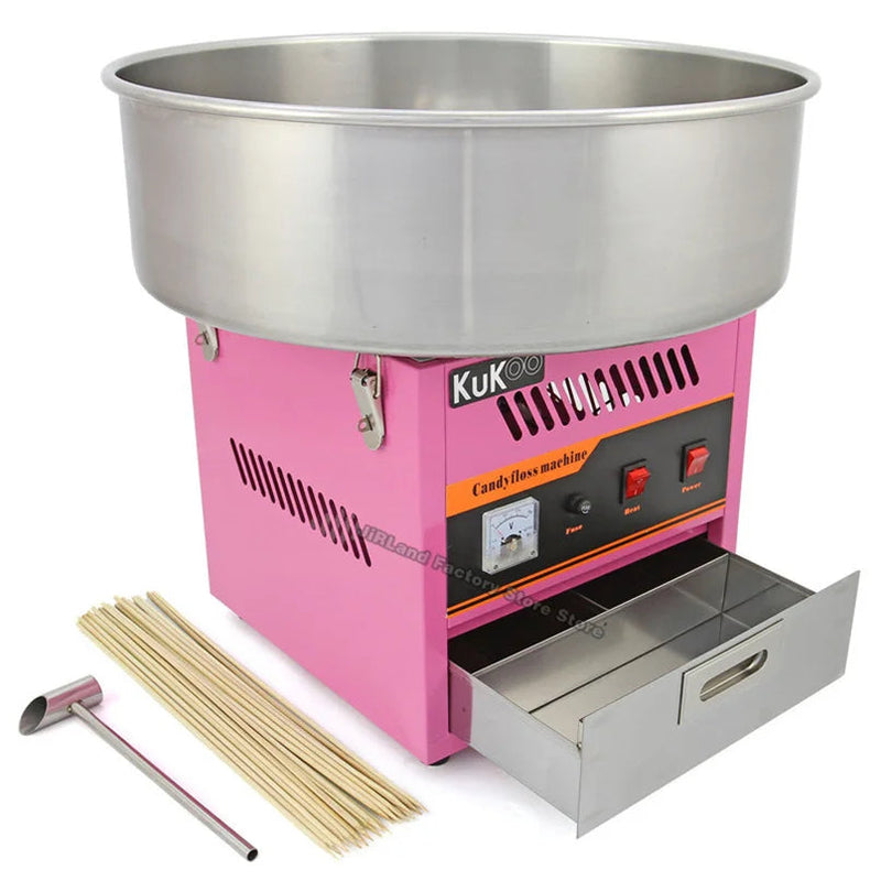 Automatisk rostfritt stål sockervadd maskin kommersiell plugg radio marshmallow maskin elektrisk marshmallow maskin
