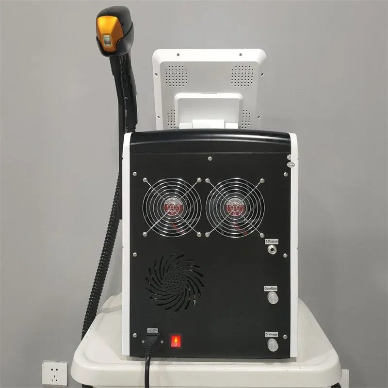 La mejor máquina de eliminación de vello láser de diodo de 808nm, láser de diodo de hielo de titanio 808 755 1064nm para depilación facial y corporal