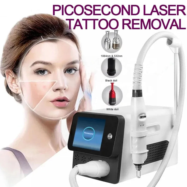 CE Draagbare Q Switch Nd Yag Laser Tattoo Verwijdering Machine 1064nm 532nm 1320nm Huid Whitening Pigment Verwijdering Tattoo Remover Lazer