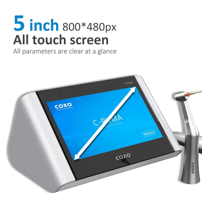 COXO SOCO C-PUMA Master Dental elektromotor 2 az 1-ben könnyű érintőképernyővel, belső vízcsatorna permetező fogantyúval 6: 1 kefe nélküli