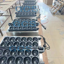 מסחרי 12 יחידות חמוד ביצה פחזנית וופל ברזל יצרנית ביצים פחזניות ופל מכונת ביצים ופל מכונת ביצים